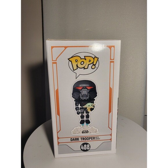 Star Wars Mandalorian Dark Trooper With Grogu GITD EE Exclusive#488 - Picture 4 of 6